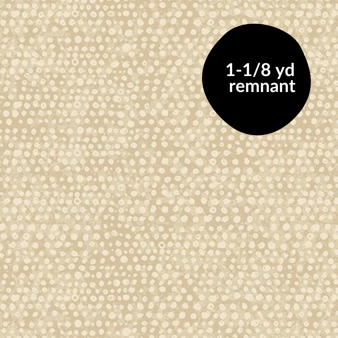 Remnant - 1-1/8 yd - Modern Vintage - Hobnail - Light Tan