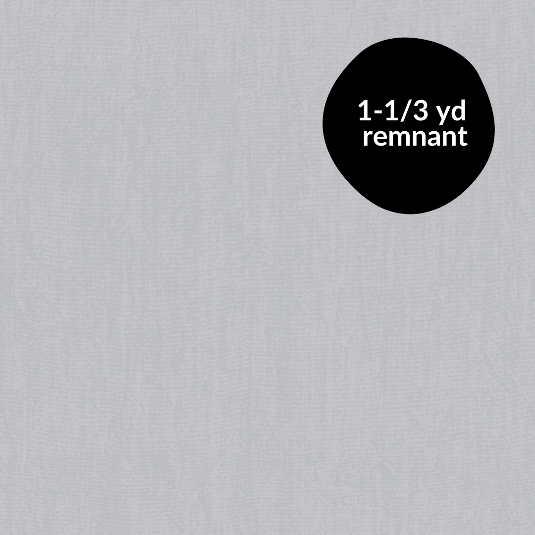 Remnant - 1-1/3 yd - Artisan Cotton Yarn Dyed Solid - Gray / White