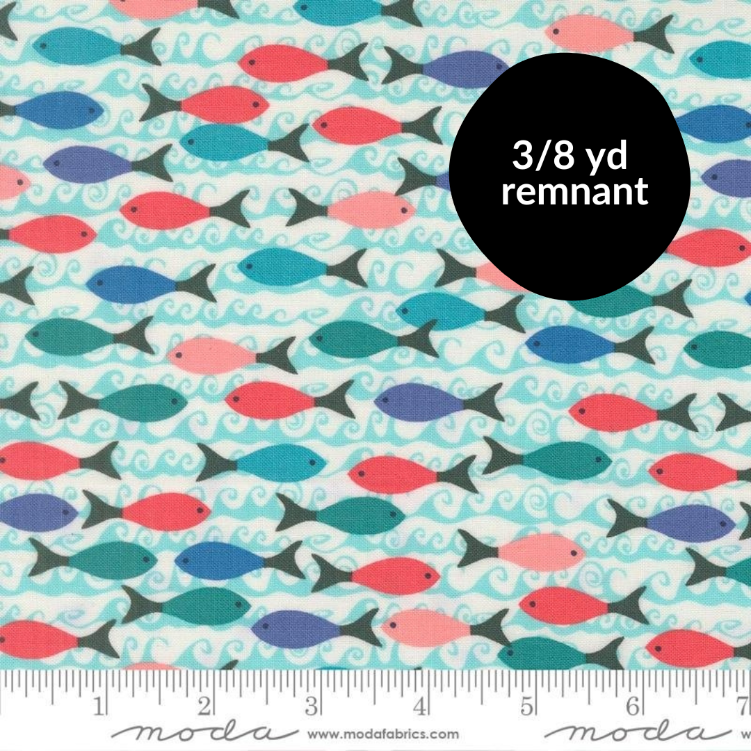 Remnant - 3/8 yd - Reef - School of Fish - Pearl