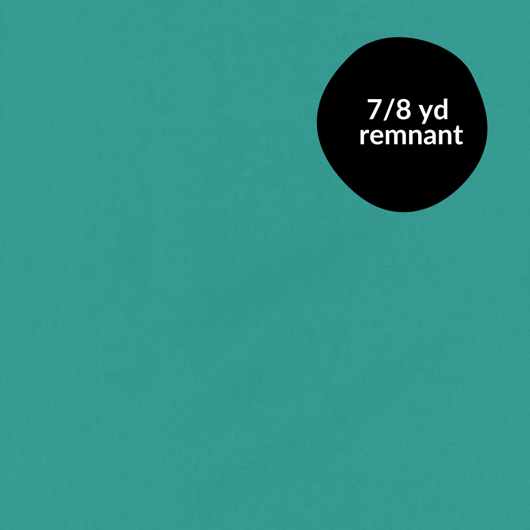 Remnant - 7/8 yd - Confetti Cotton Solid - Riley Teal
