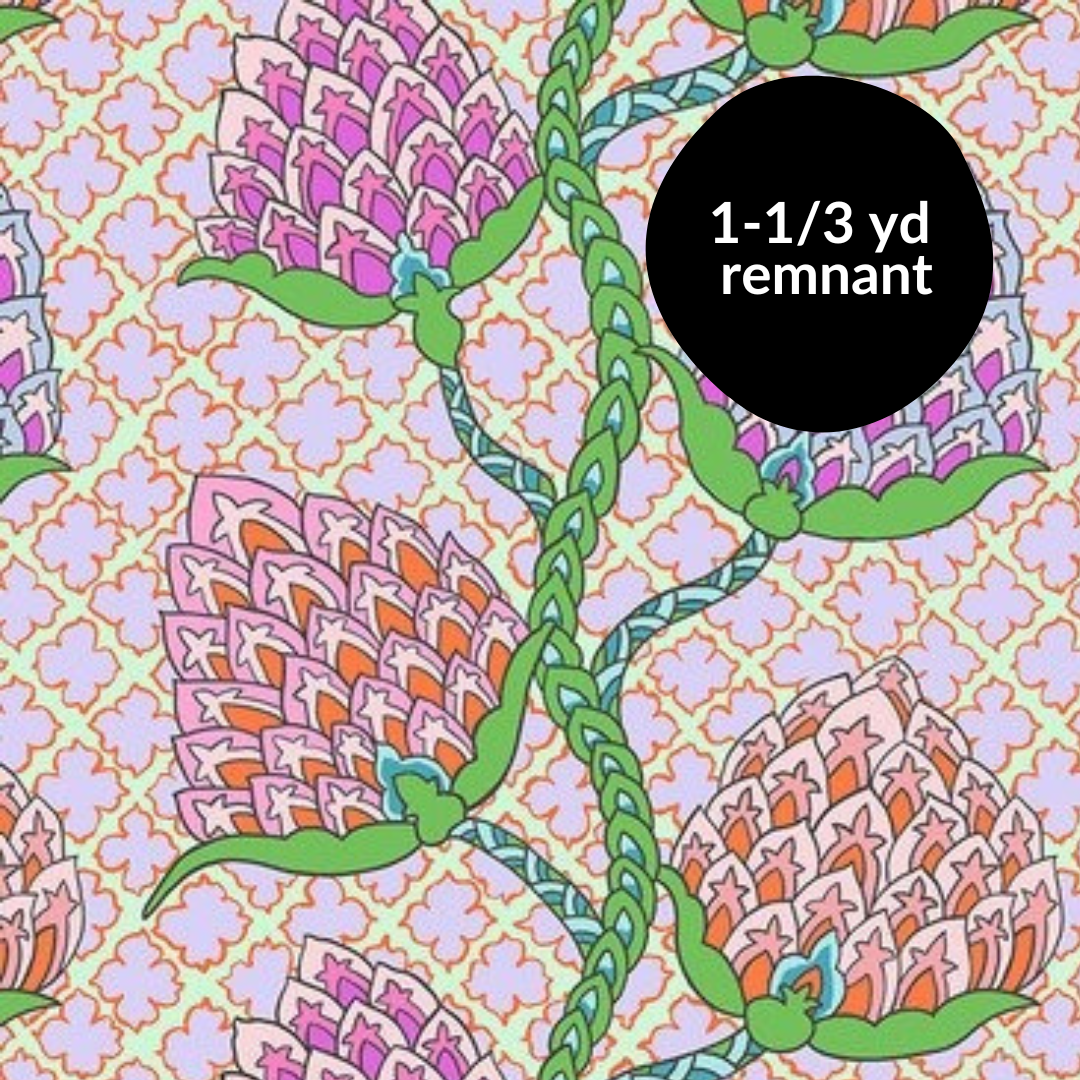 Remnant - 1-1/3 yd - Kaffe - Paisley Flower - Pastel