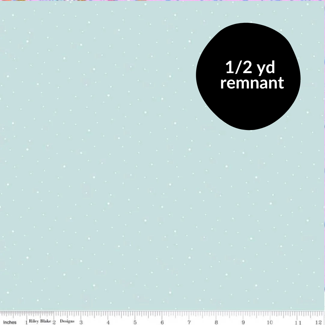 Remnant - 1/2 yd - Dapple Dot Flannel - Aqua