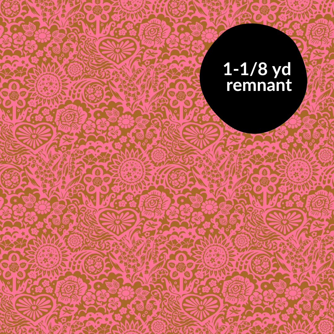 Remnant - 1-1/8 yd - Yesterday - Big Heaven - Coral