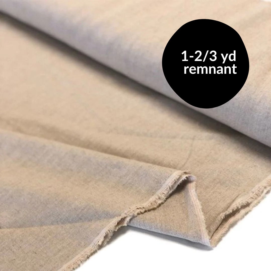 Remnant - 1-2/3 yd - Brussels Washer Yarn Dyed Linen Blend - Flax