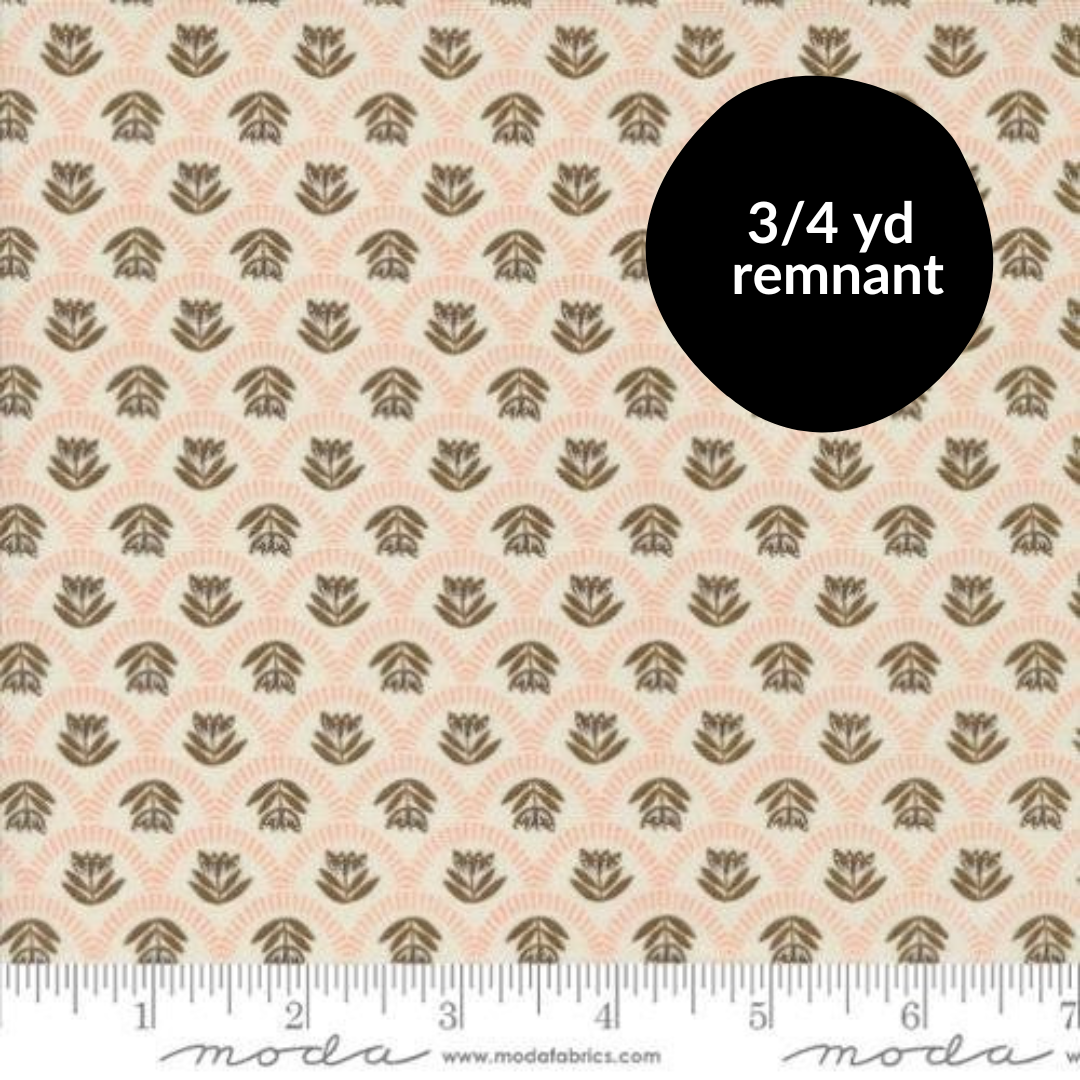 Remnant - 3/4 yd - Folk Lore - Scallop Story - Eggshell