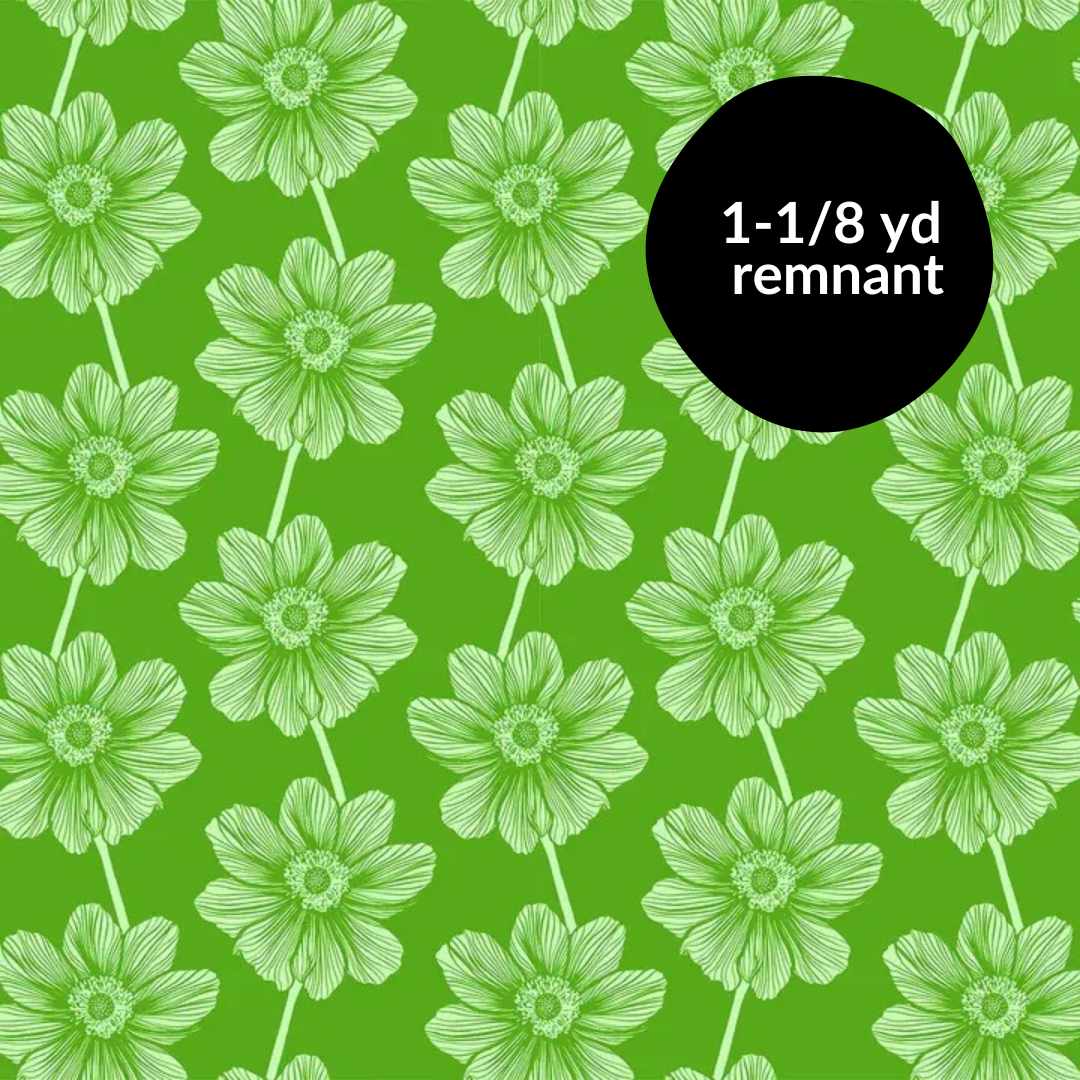 Remnant - 1-1/8 yd - Indelible - Anemone - Grass