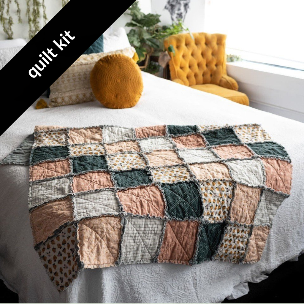 Quilt Kit: Weekend Rag Quilt - Throw Size