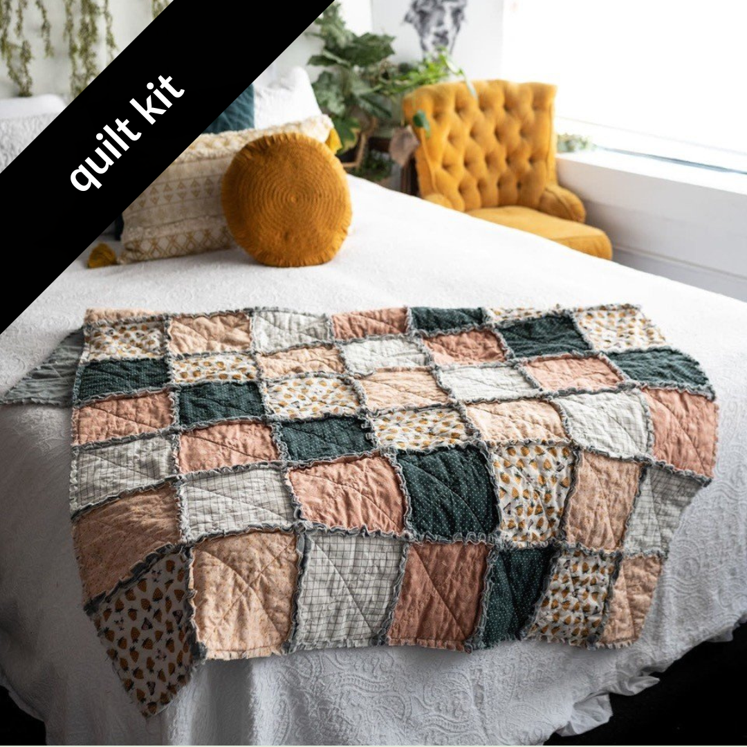 Quilt Kit: Weekend Rag Quilt - Throw Size