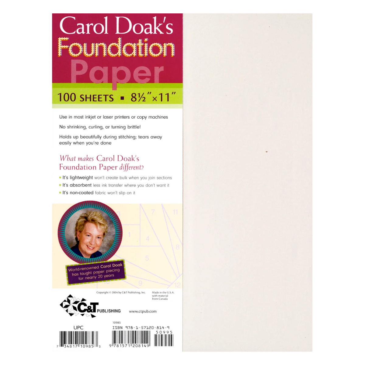 Carol Doak's Foundation Paper - 100 sheets