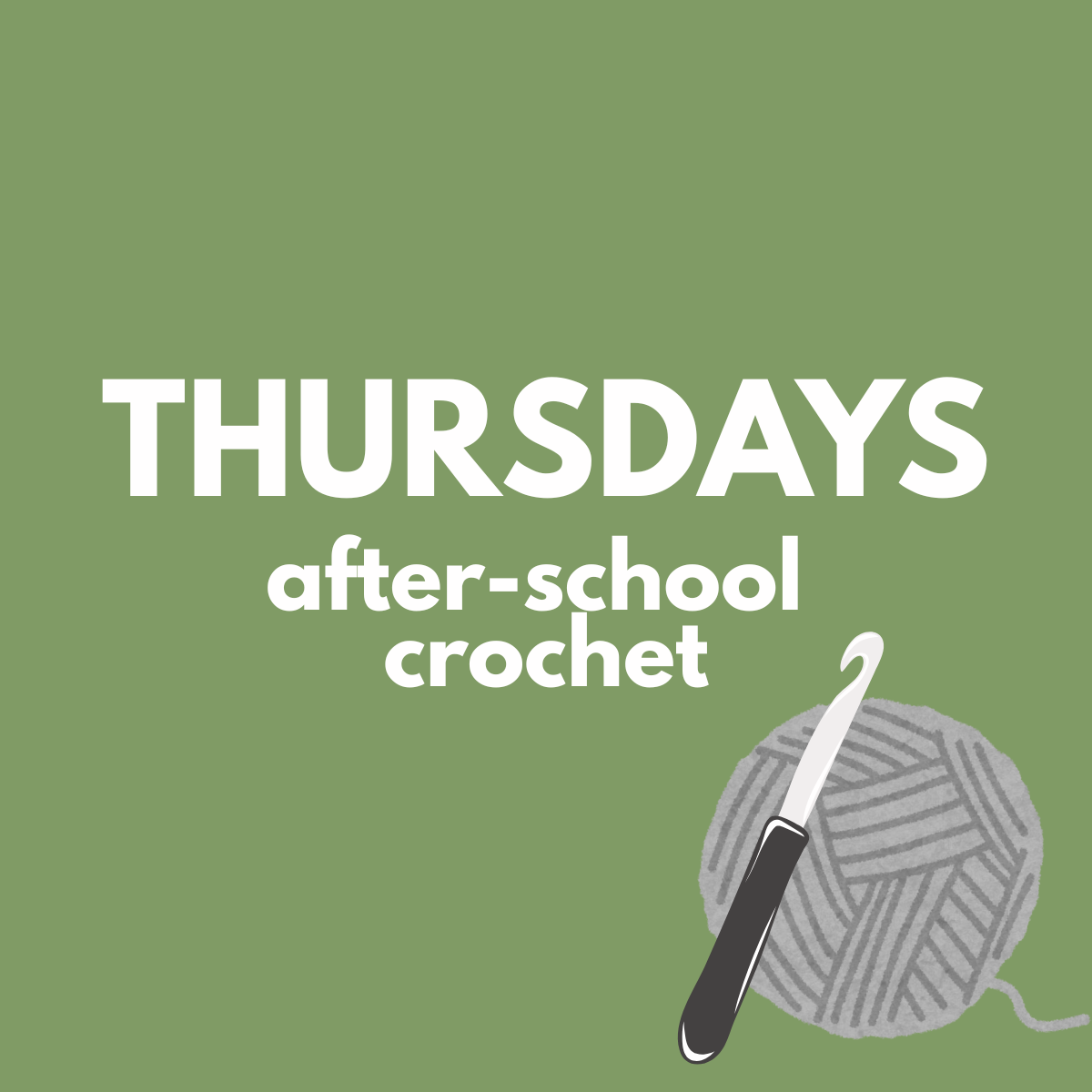 kids crochet series: crochet 101 + beyond - THURSDAYS - LATE SPRING