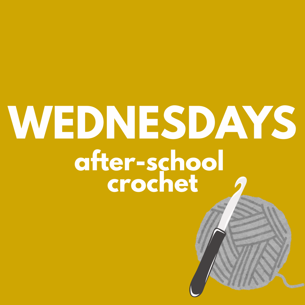 kids crochet series: crochet 101 + beyond - WEDNESDAYS - LATE SPRING