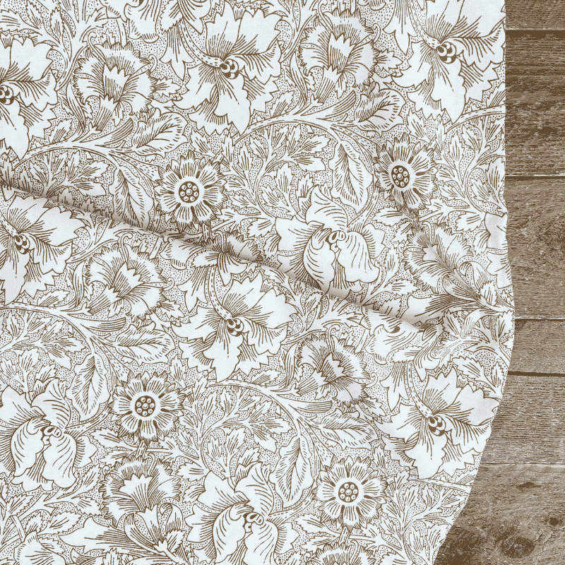 William Morris Lodden Wideback - Pure Poppy Pearwood