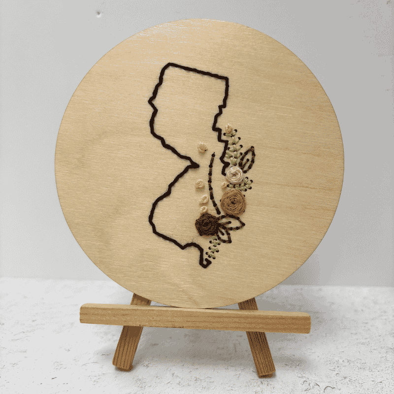New Jersey Wood Embroidery Kit