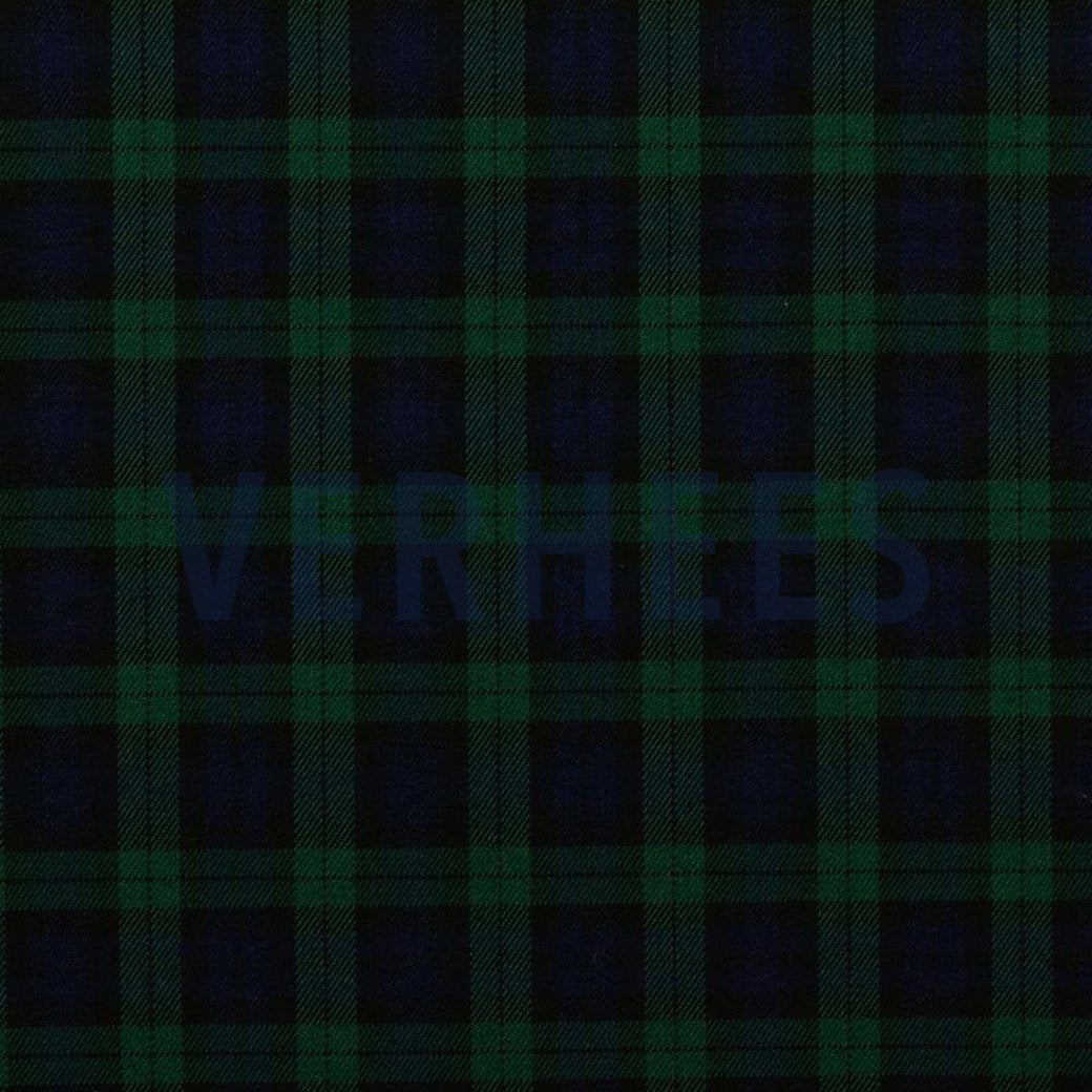 Tartan Check Flannel - Black/Blue/Green - Small