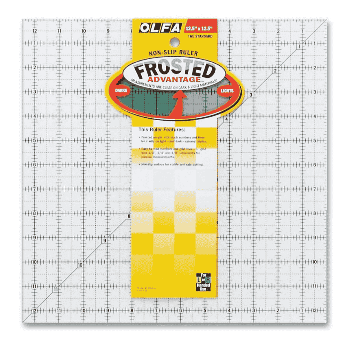 Olfa Acrylic Ruler - 12-1/2" Square - The Standard