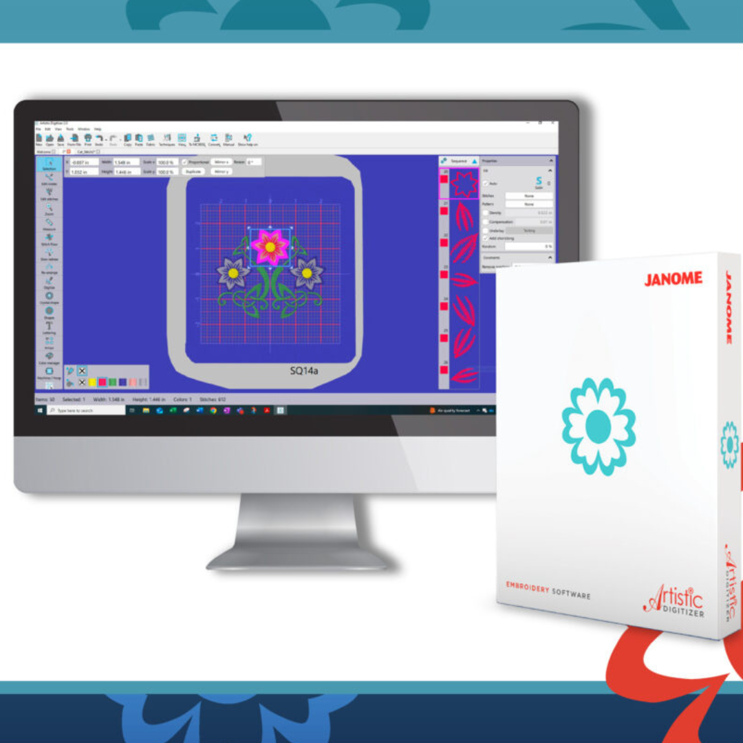 Janome Artistic Digitizer Embroidery Software - Full Version