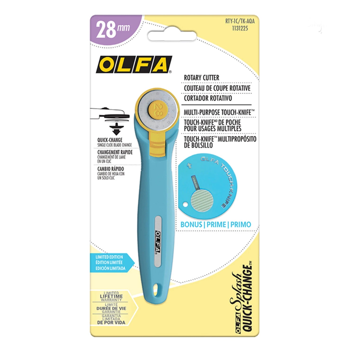 Rotary Cutter: Olfa 28 mm - Aqua