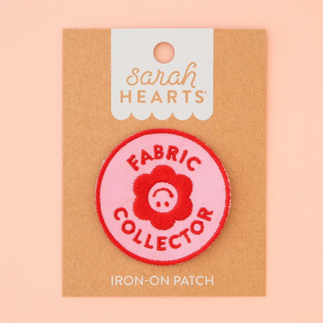 Sarah Hearts - Iron-On Patch - Fabric Collector