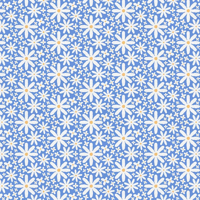 Cozy Cottage Rayon - Daisy Toss - Blue