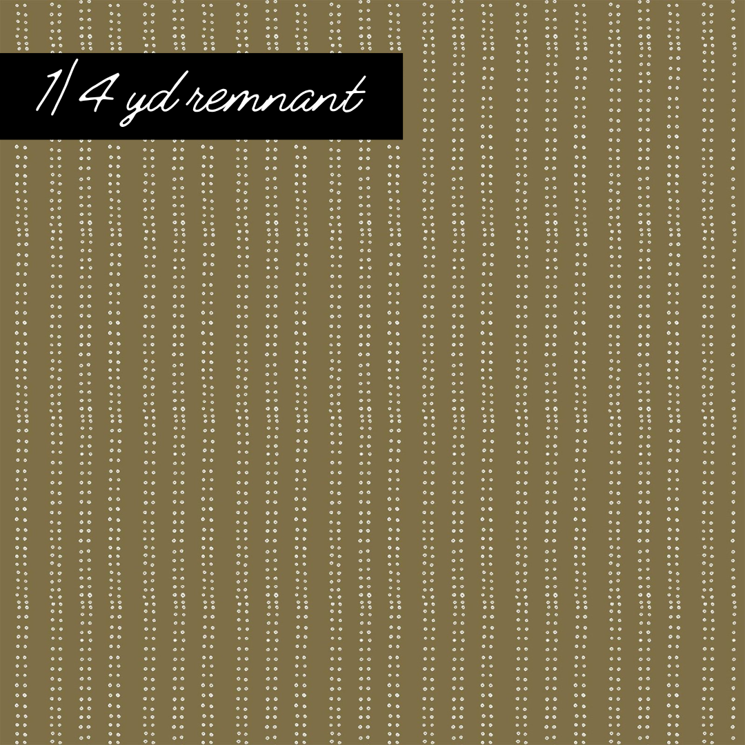 Remnant - 1/4 yd - Wild Cottage - Dots - Olive