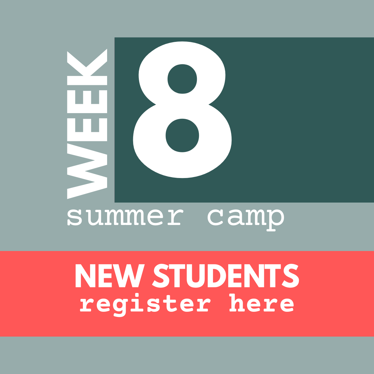 NEW BEGINNER Summer Camp Week 8: August 10-14 | AM + PM Options