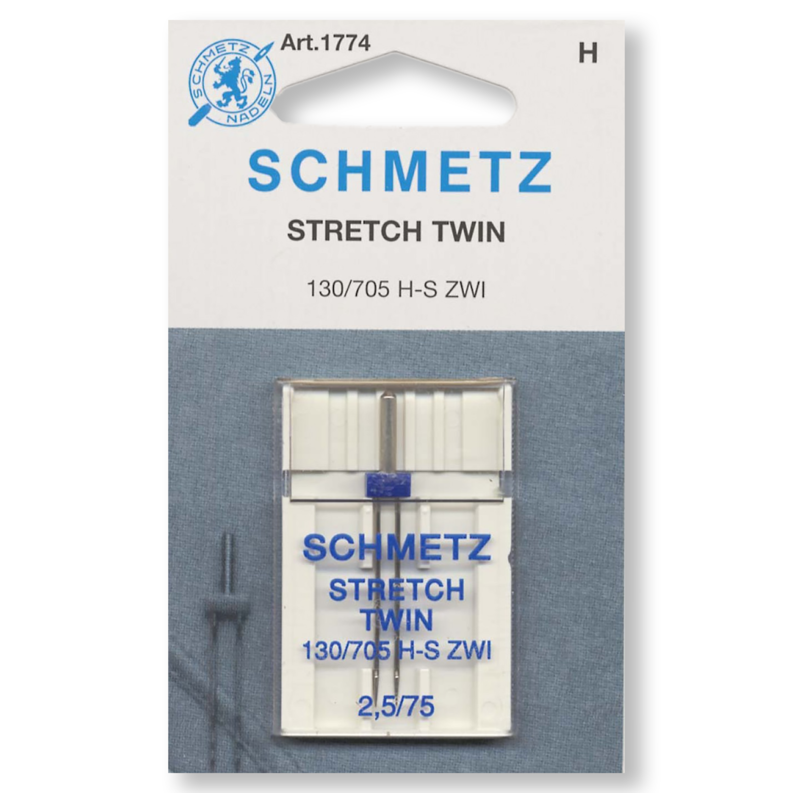 Schmetz Machine Needles: Twin Stretch Size 2.5/75