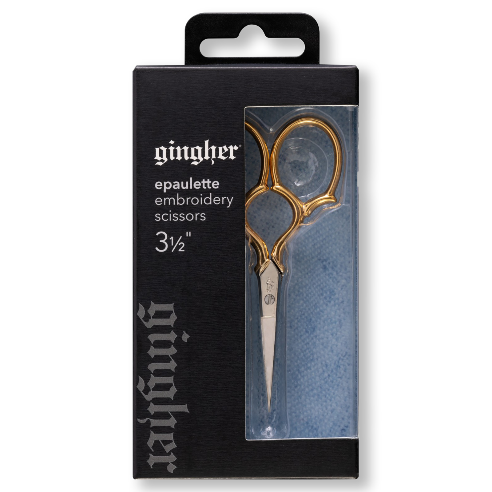 Scissors: Gingher 3 1/2in Goldhandle Epaulette Embroidery Scissors