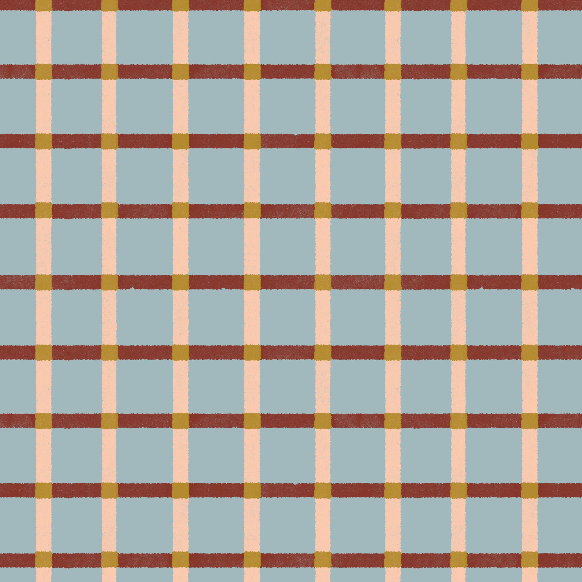 Folky Forest - Plaid - Blue