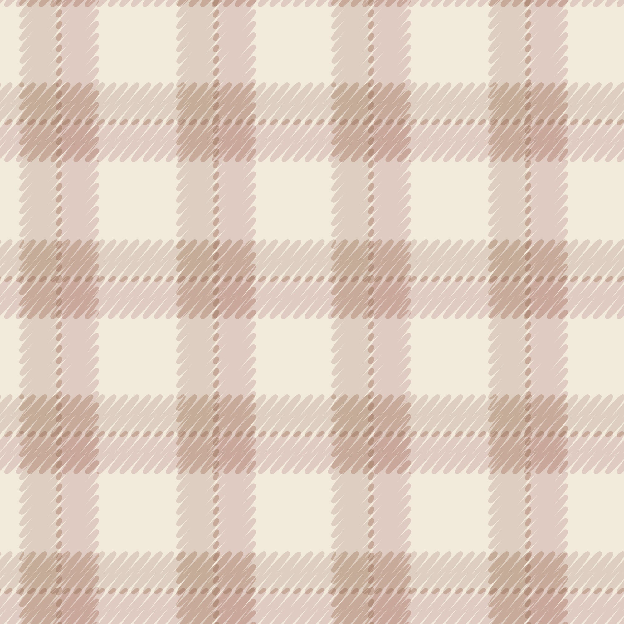 Fall and Flutter Flannel - Scribbly Plaid - Rose Dust
