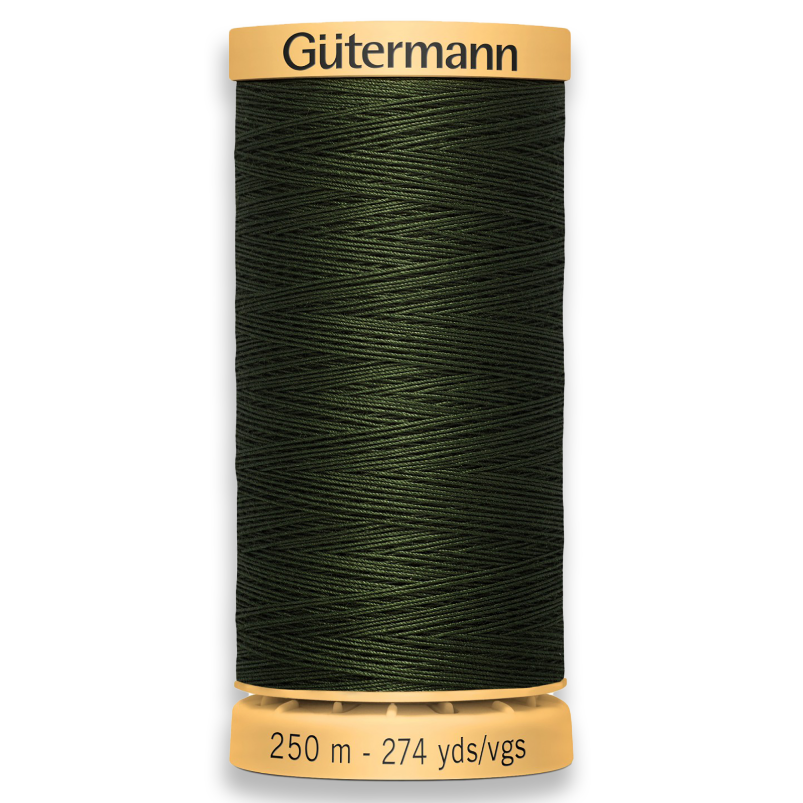 Gutermann 100% Natural Cotton Thread 250m/273yds - Very Dark Green 