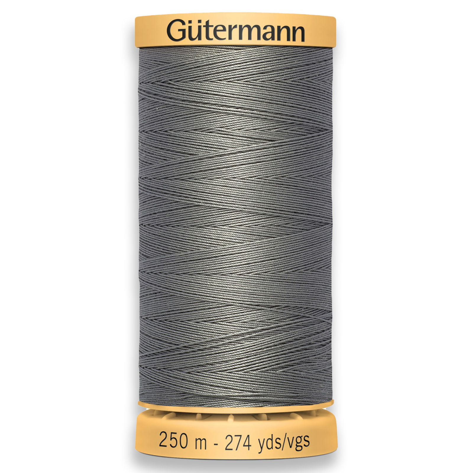 Gutermann 100% Natural Cotton Thread 250m/273yds - Dark Grey