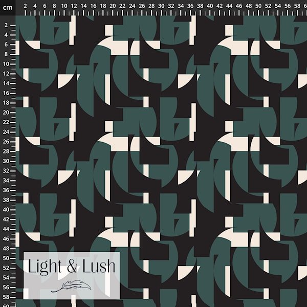 Light & Lush - Geometric - Bottle Green