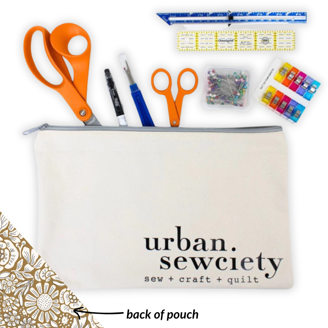 Urban Sewciety 9" Zipper Pouch + Tools