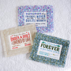 machine embroidery: in-the-hoop framed quilt labels