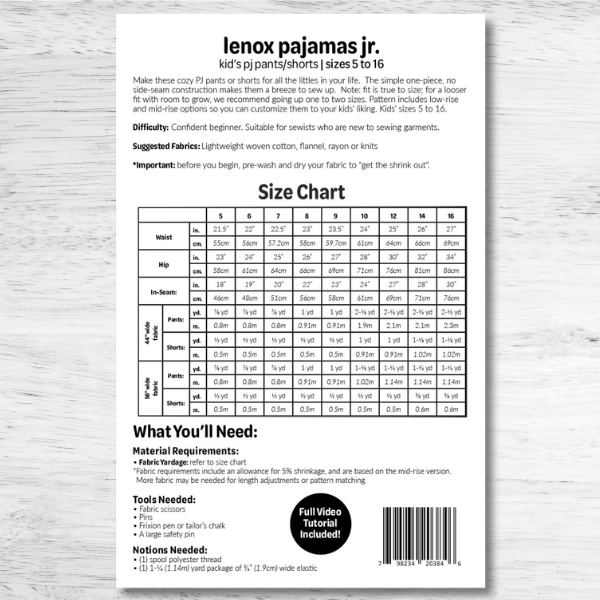 PREORDER - Studio M Squared - Lenox Pajamas Jr.
