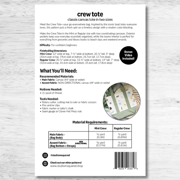 Studio M Squared - Crew Tote