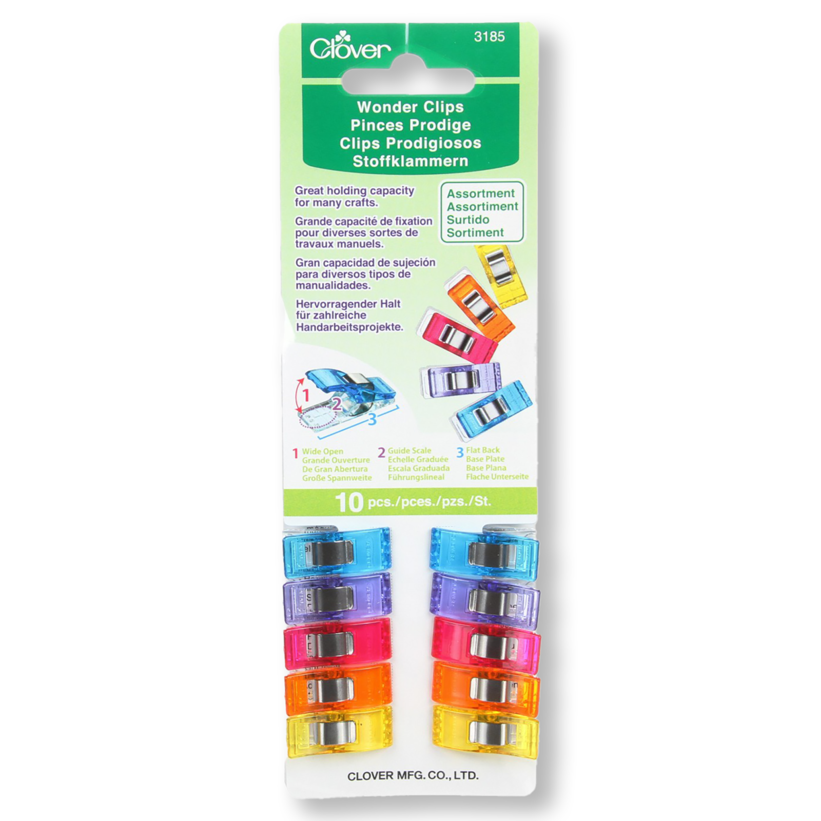 Wonder Clips Assorted Colors - 10pc