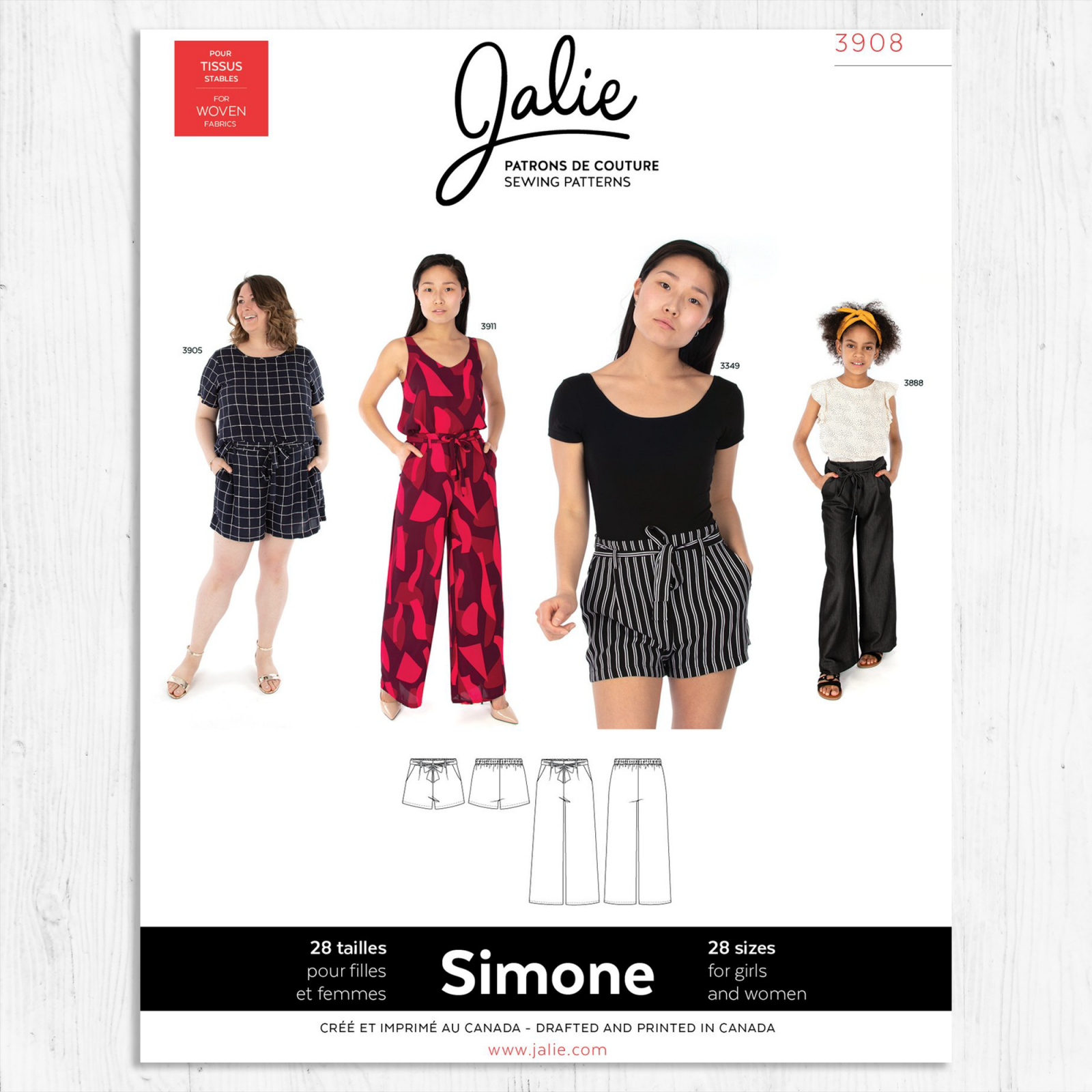 Jalie Patterns - Simone Wide-Leg Shorts and Pants