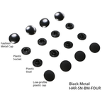 Tool-Free Snaps - Set of 4 - Black Metal