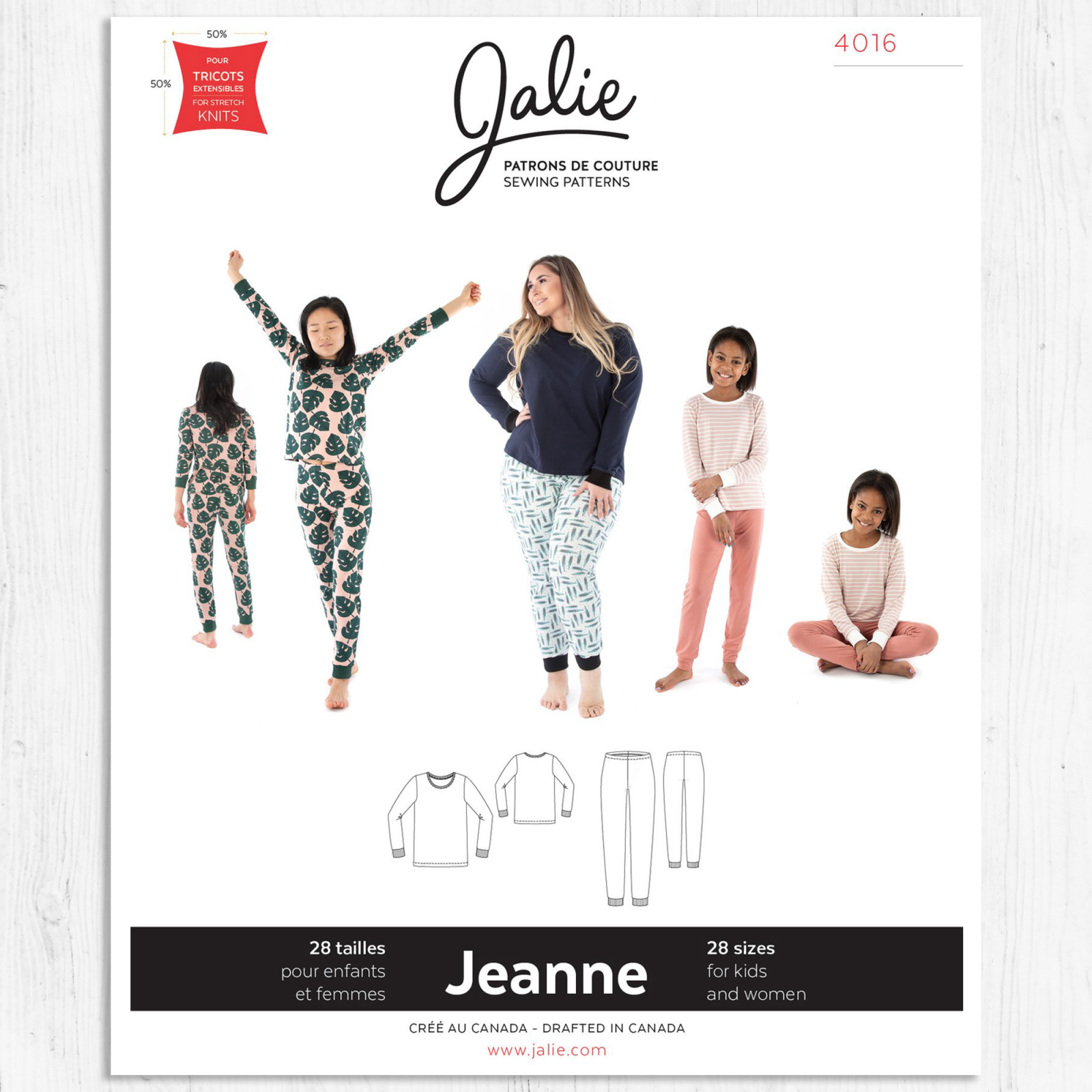 Jalie Patterns - Jeanne Knit PJ Set