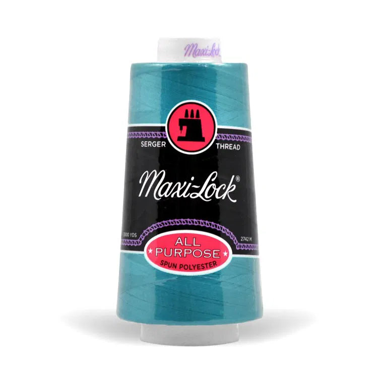 Maxi Lock Serger Thread - Radiant Turquoise - 3000 yd Cone