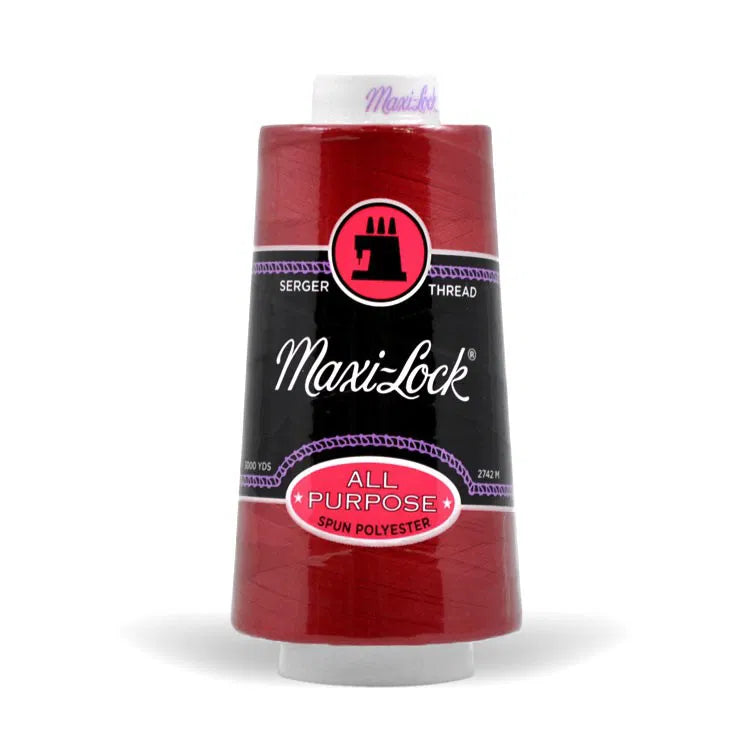 Maxi Lock Serger Thread - Poppy Red - 3000 yd Cone