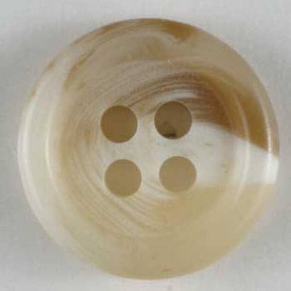 1/2" Fashion Button - Tortiseshell - Light Beige