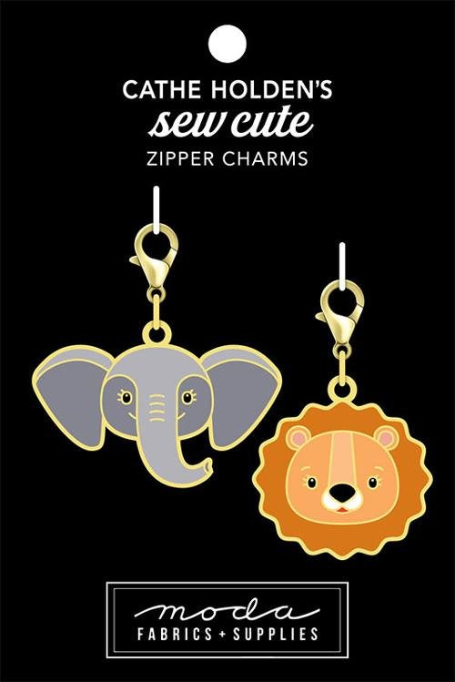 Zipper Pulls - Elephant/Lion