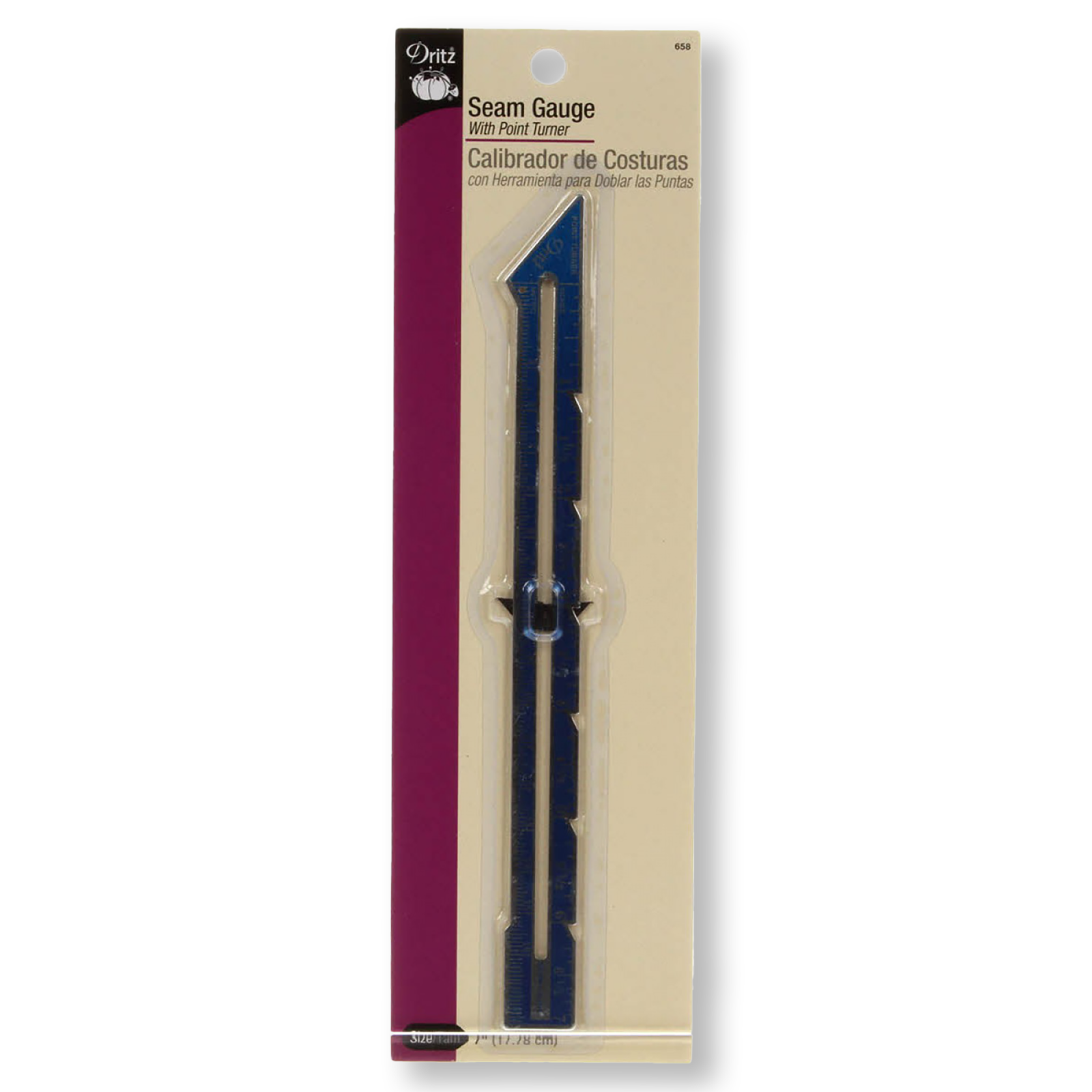 Seam Gauge with Point Turner - 7" 