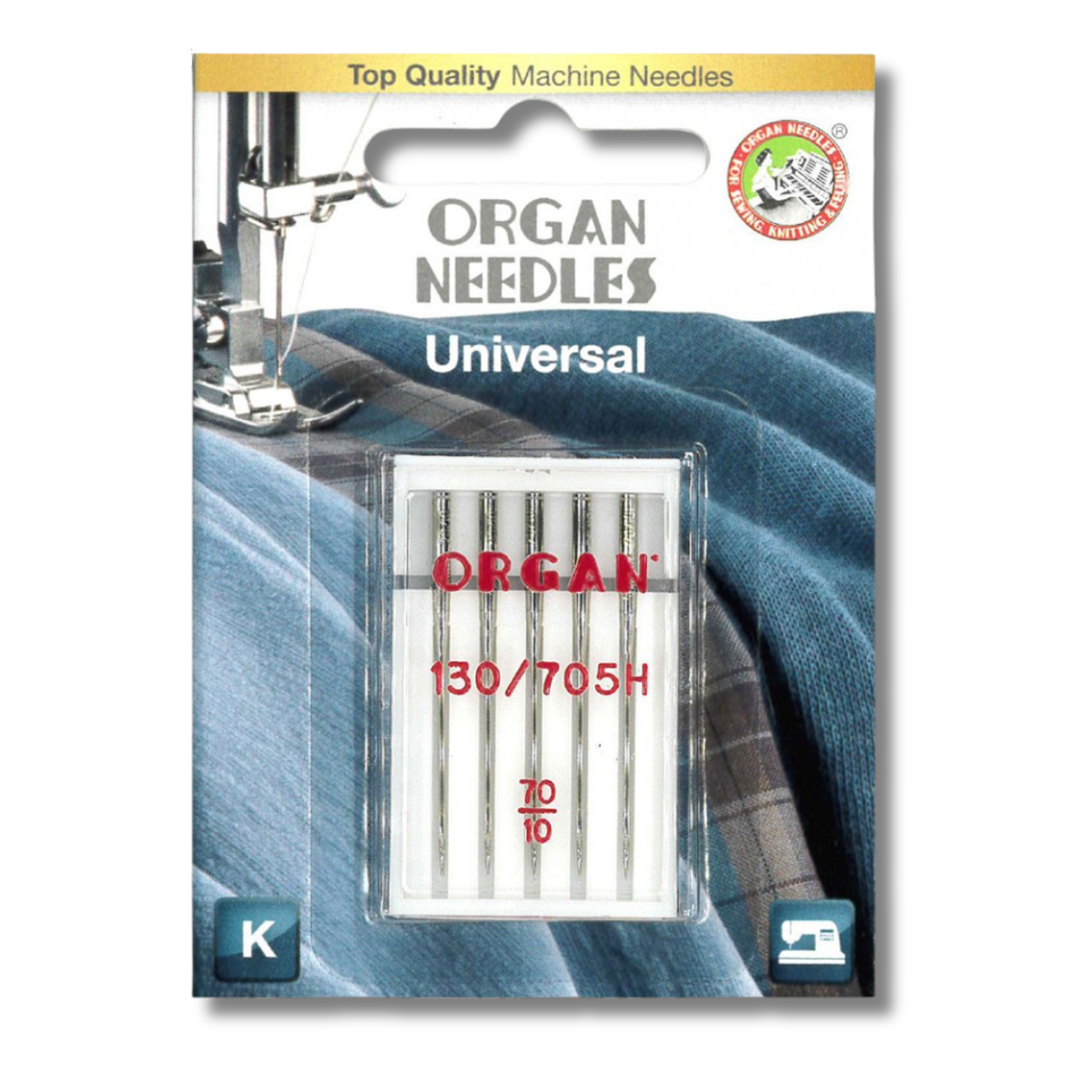 Organ Universal Needles - Size 70/10 - 5 Pack