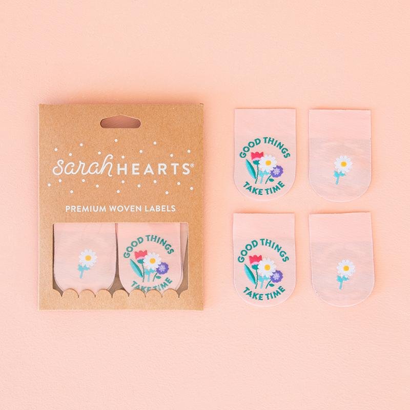 Sarah Hearts - Woven Labels - Good Things Take Time