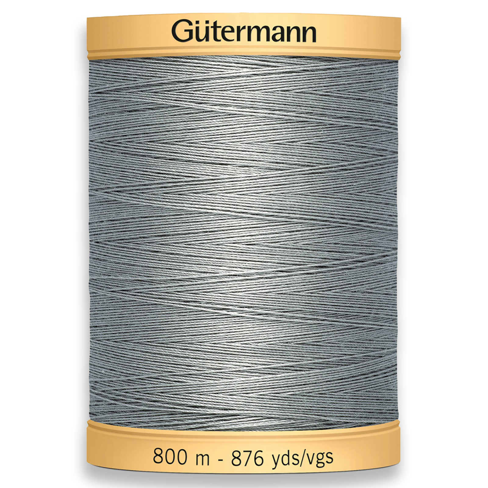 Gutermann 100% Natural Cotton Thread 800m/875yds - Gray