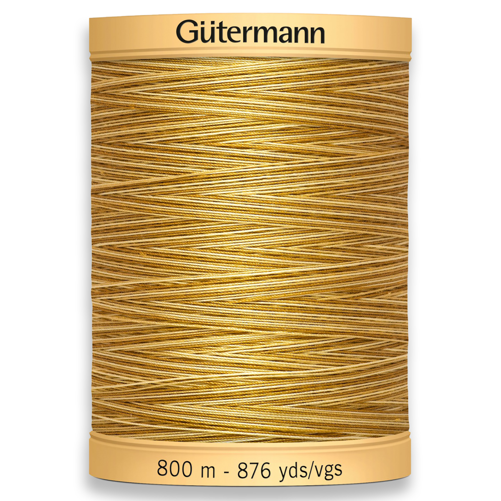 Gutermann 100% Natural Cotton Variegated Thread 800m/875yds - Coffee & Cream