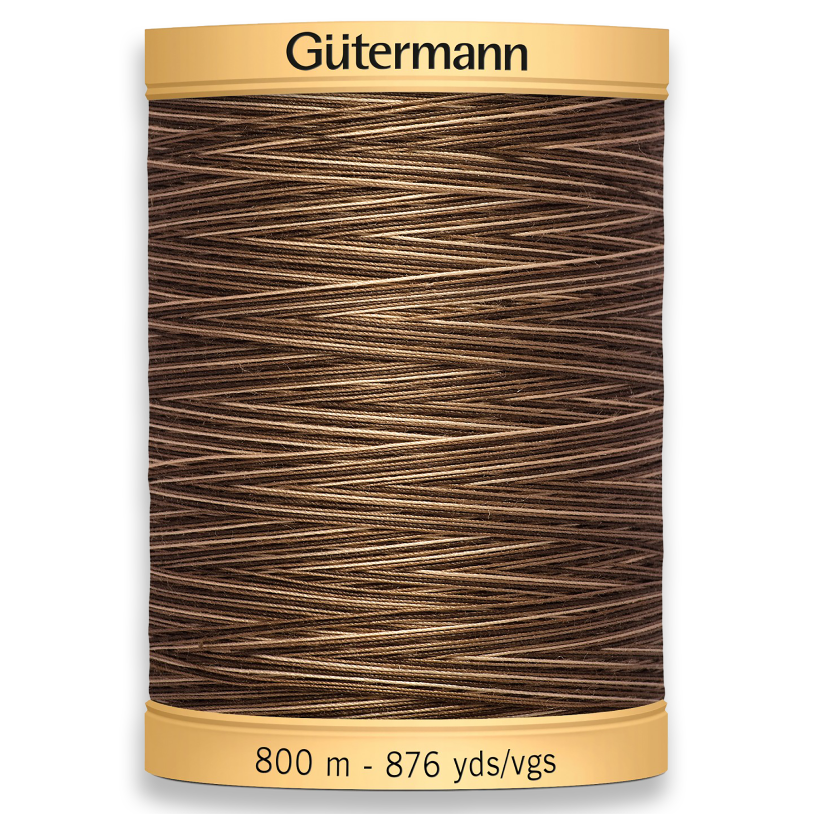 Gutermann 100% Natural Cotton Variegated Thread 800m/875yds - Brown Sugar & Cinnamon
